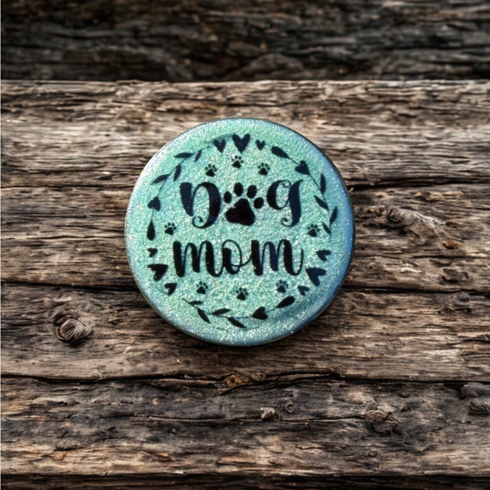Dog Mom Mint Green Phone Grip